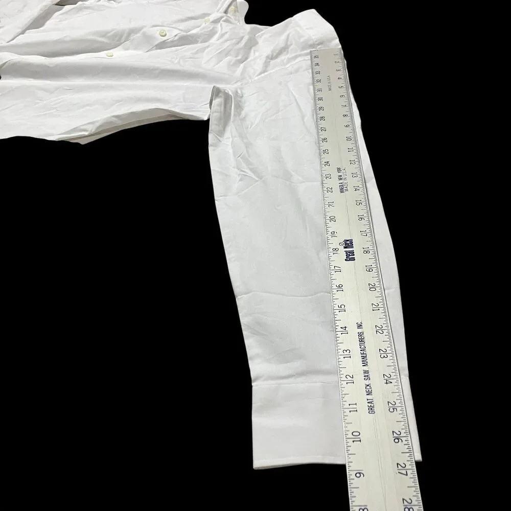 J Crew Button Up Performance Dress Shirt Mens XL White Stretch Career‎ AS991